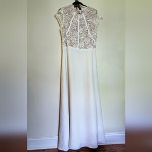 Nha Khanh Amber Gown Ivory Lace Wedding Dress Women's Size 16